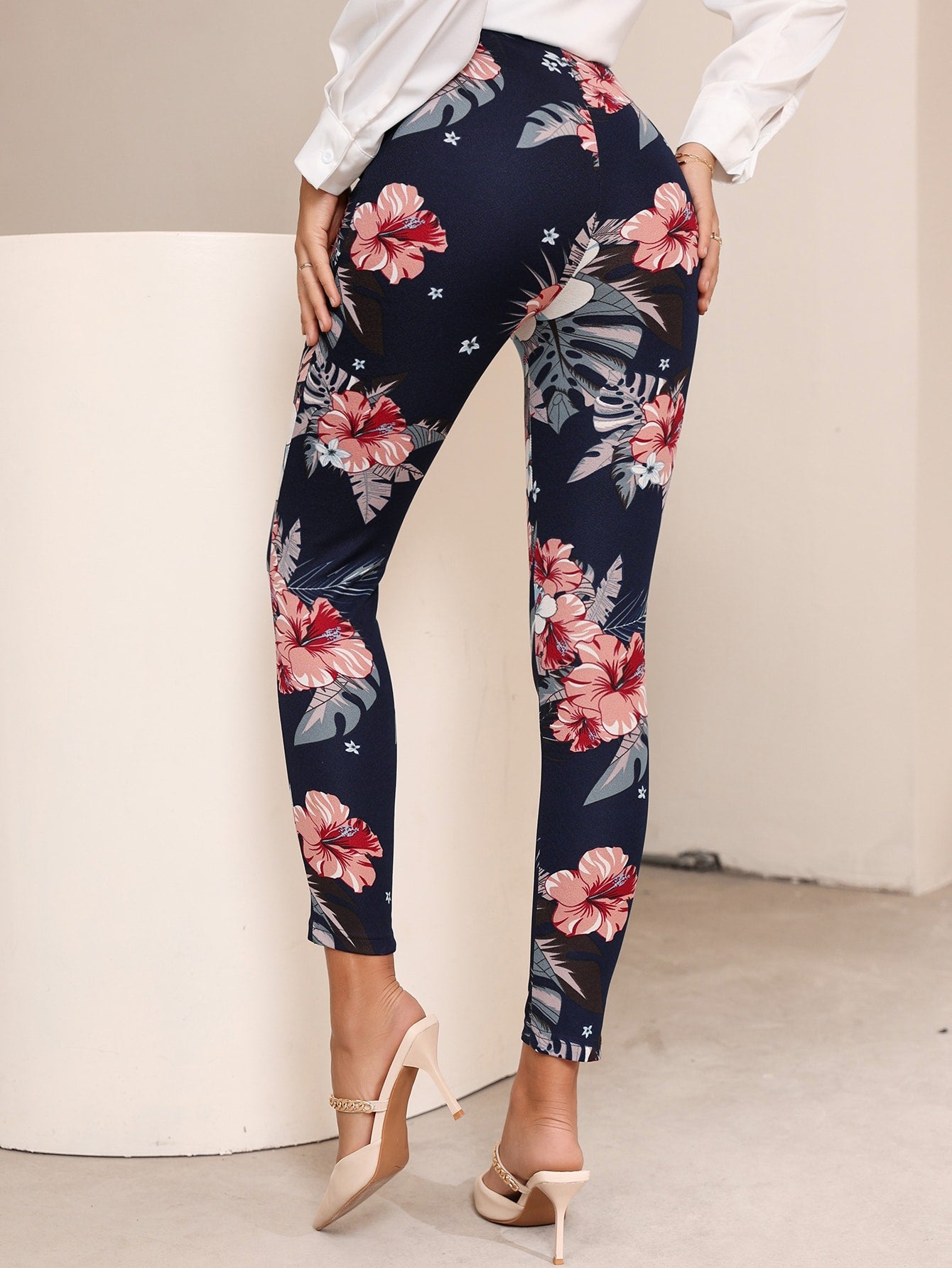 Mulvari Floral Print High Waist Leggings