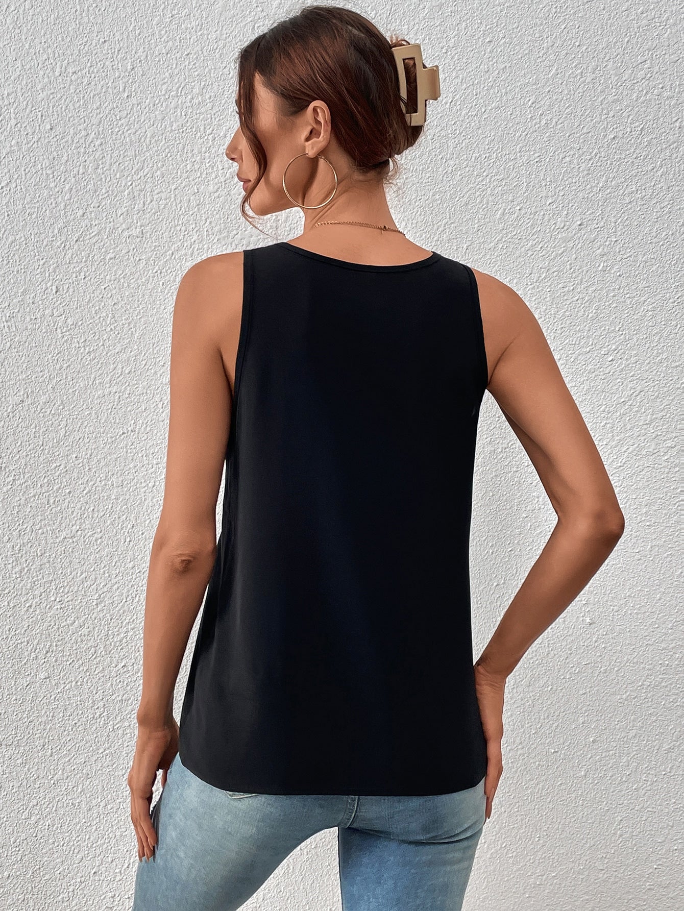 Priv Guipure Lace Panel Tank Top