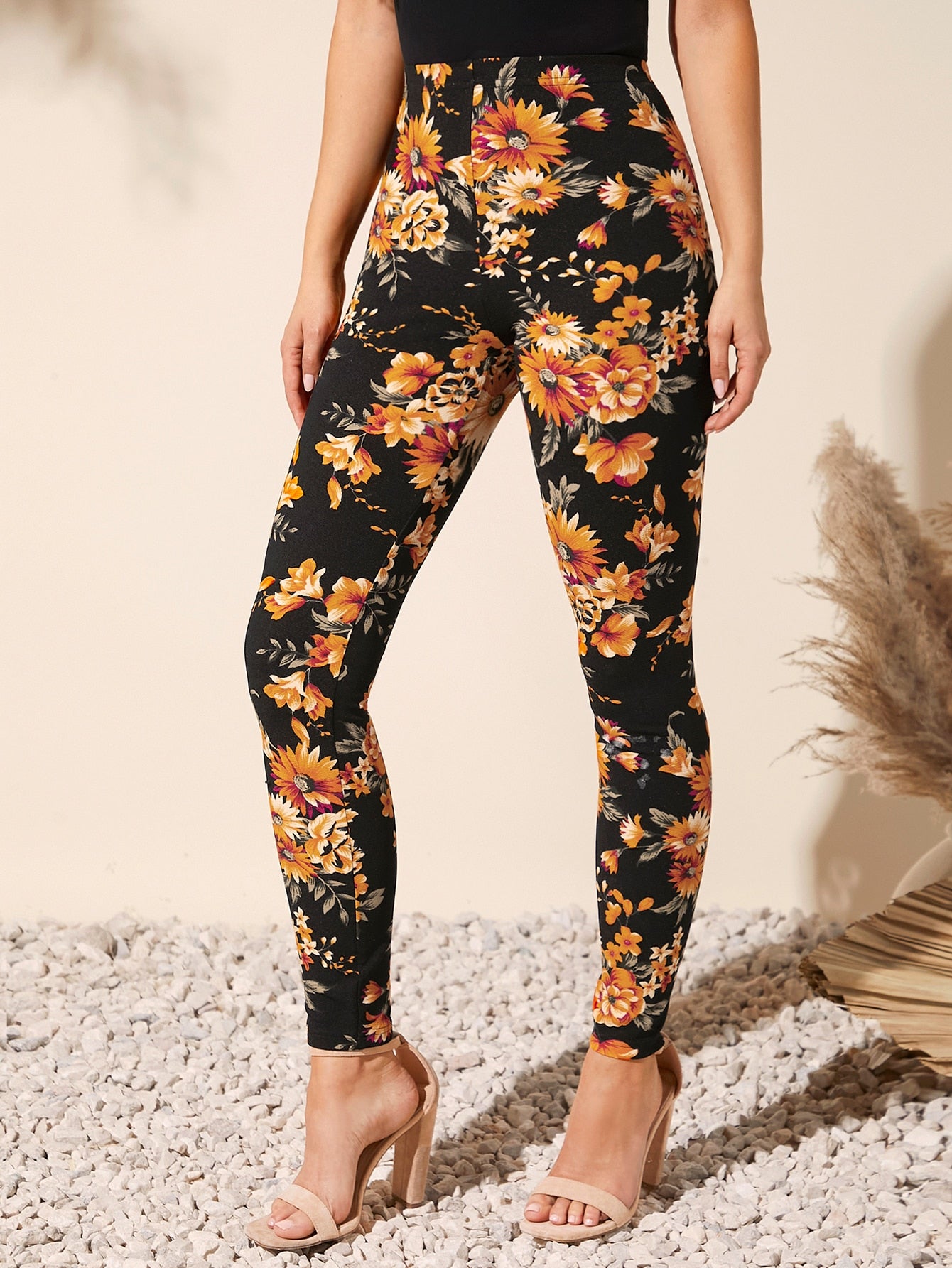 Clasi Floral Print High Waist Leggings