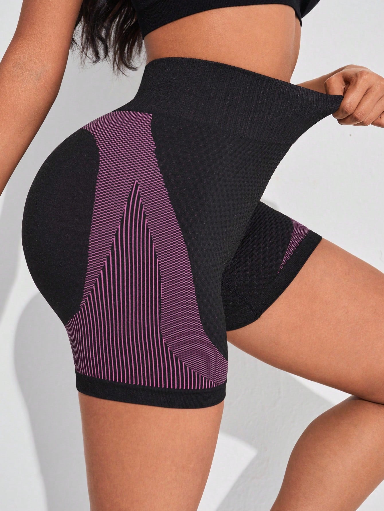 Yoga Trendy Tie Dye Wideband Waist Sports Shorts