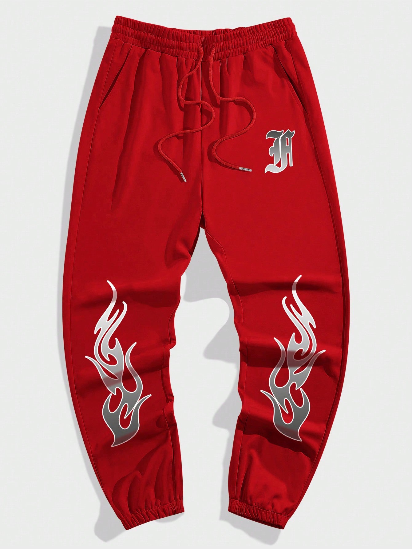 Manfinity LEGND Men'S Flame Print Drawstring Sweatpants