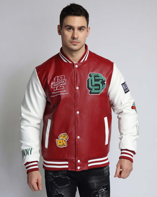 Letterman Baseball Jacket with Patches