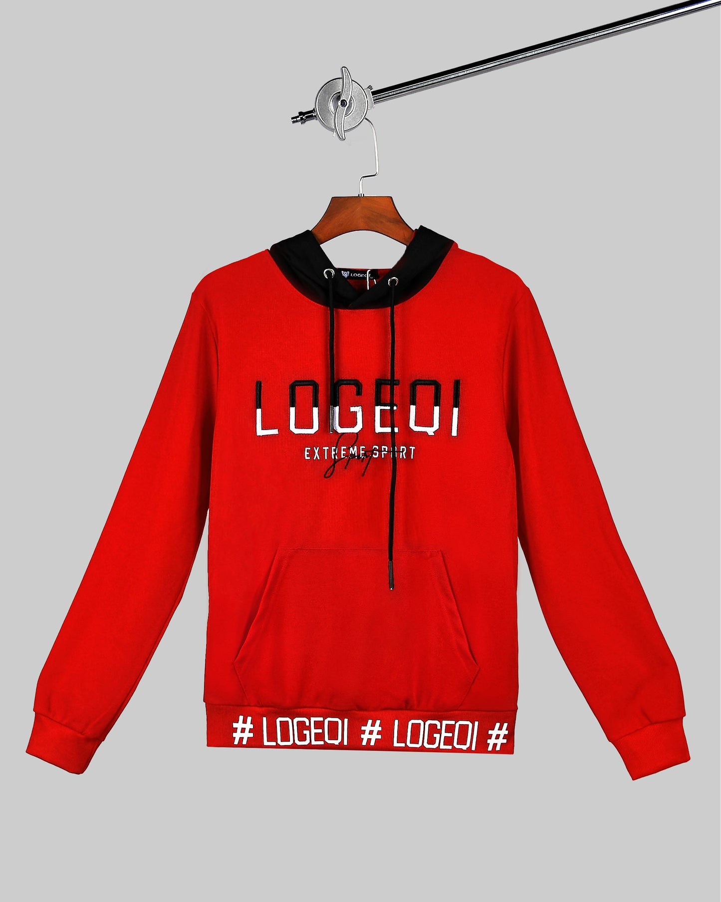 Contrast LOGEQI Logo Ribbed Hem Sweatshirt