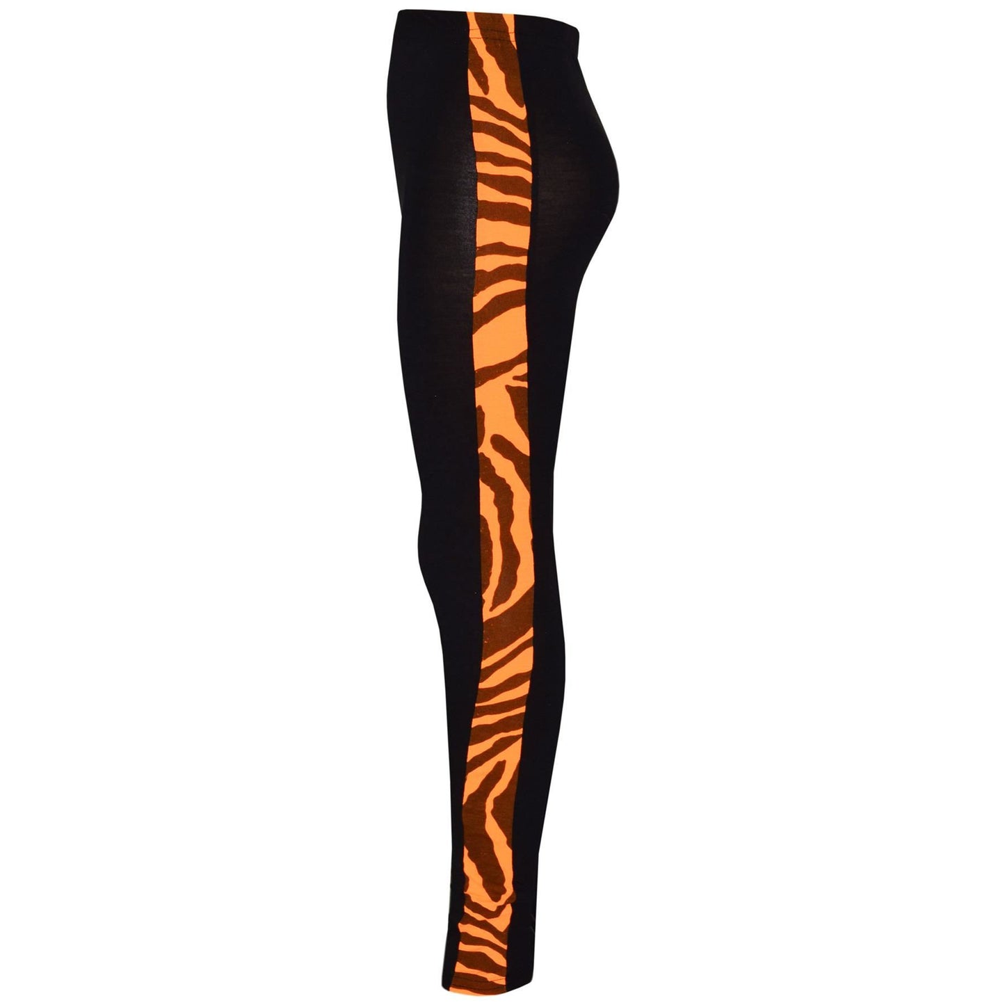 Kids Girls Legging Zebra Panelled Legging Trendy Party Fashion Dance Pants 7-13Y