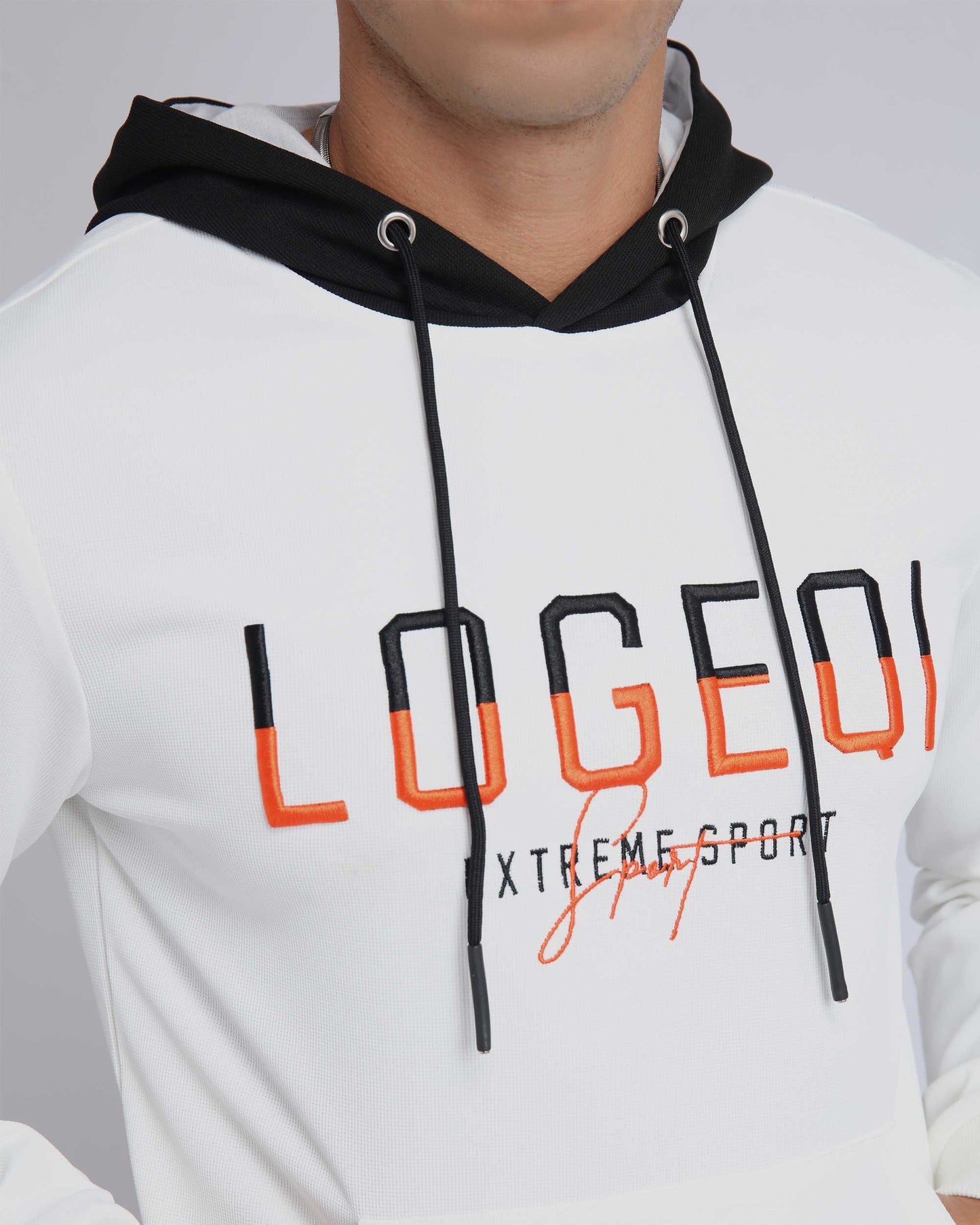 Contrast LOGEQI Logo Ribbed Hem Sweatshirt