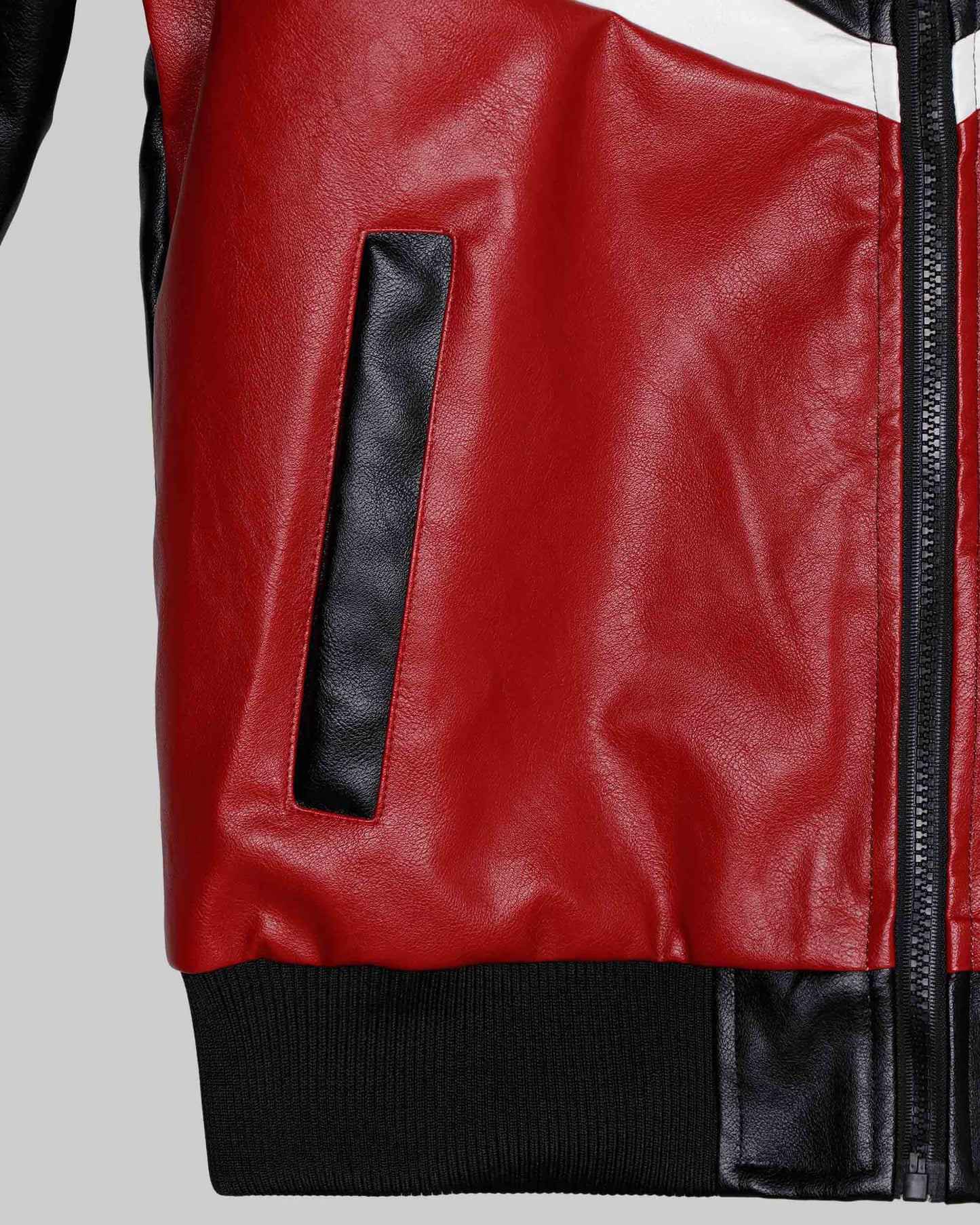 Baseball Jacket with Ribbed Collar