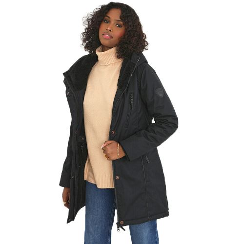 Ladies Brave Soul Vicky Long Coat-3