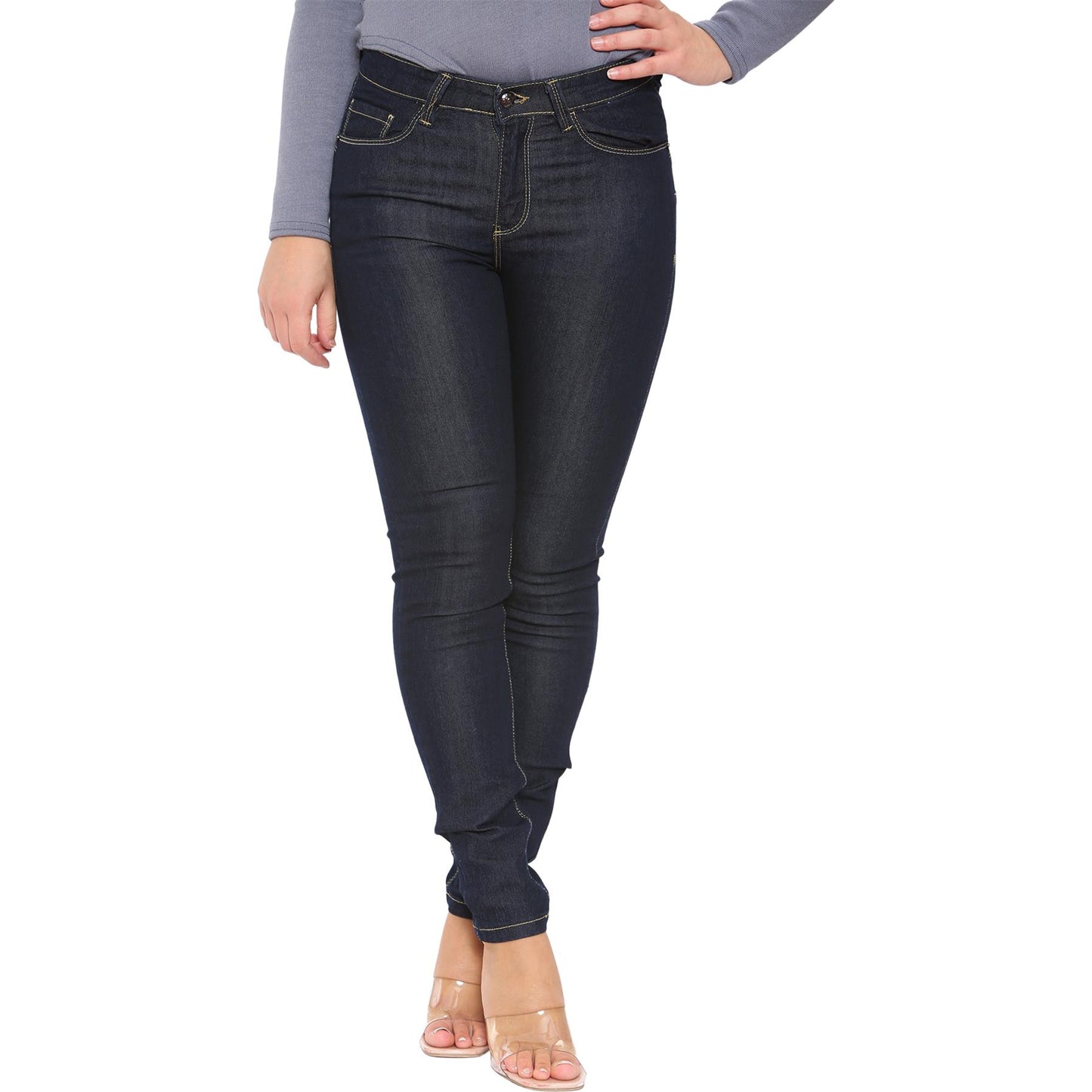 Enzo Womens Skinny Stretch Jeans Ladies New Denim Slim Fit Pants UK Size 8-22