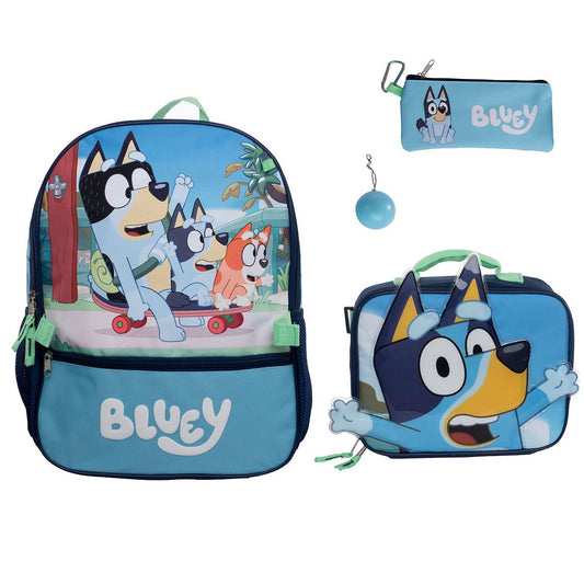 Bluey 5 Piece Backpack & Lunch Box Set