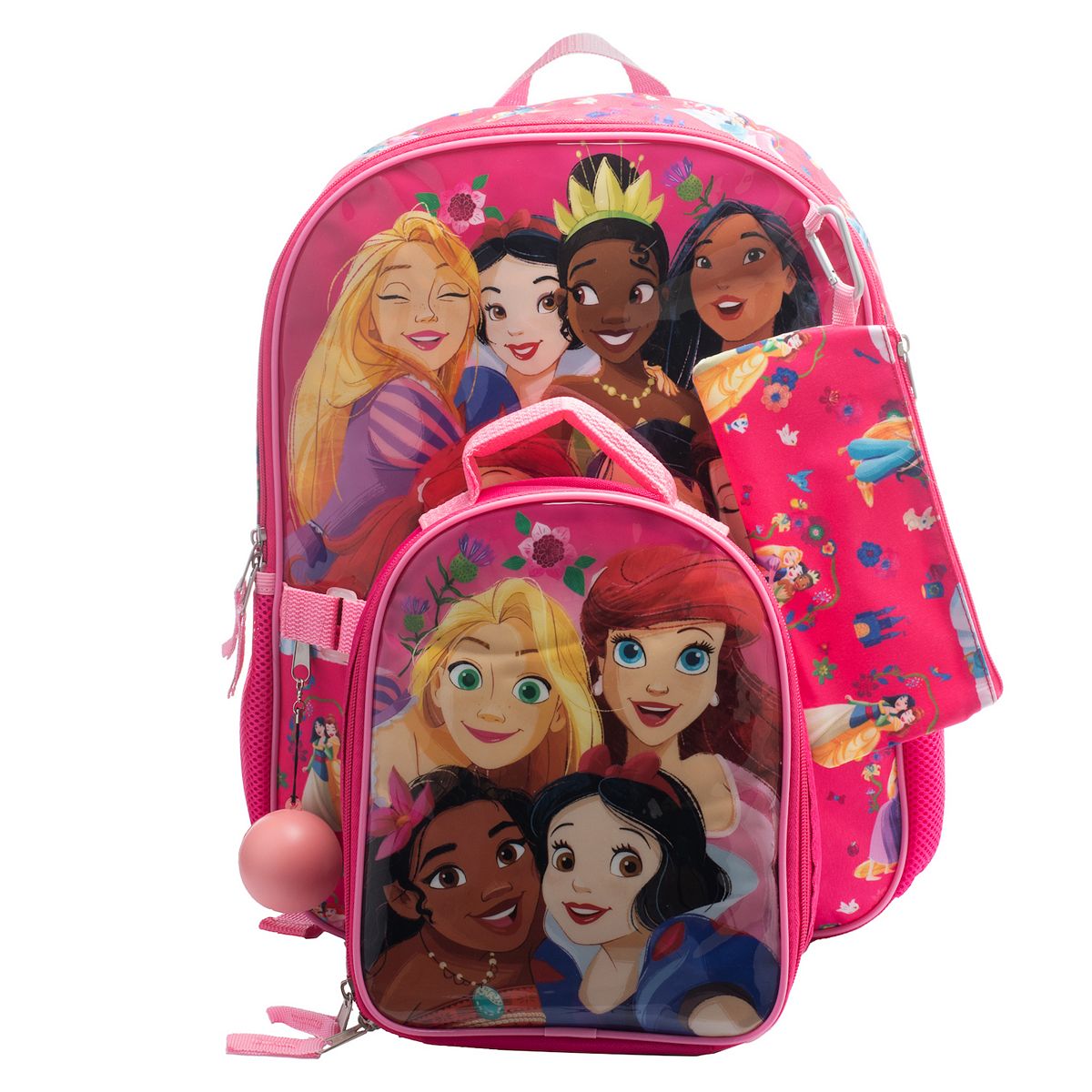 Disney Princess 5 Piece Backpack & Lunch Box Set