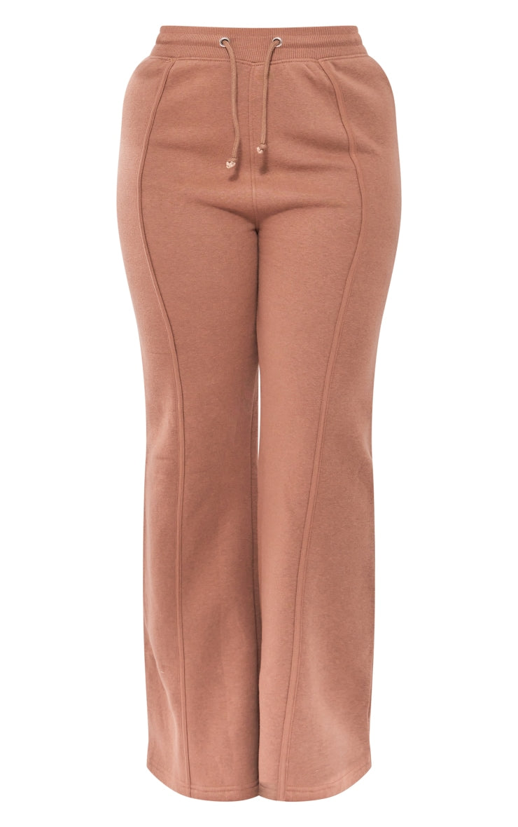 Shape Clay Binded High Waist Wide Leg Joggers