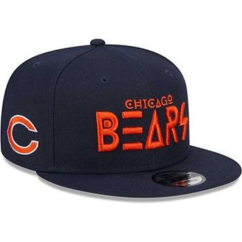 Men's New Era Navy Chicago Bears Word 9FIFTY Snapback Hat