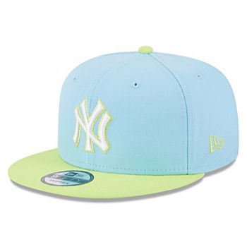 Men's New Era Light Blue/Neon Green New York Yankees Spring Basic Two-Tone 9FIFTY Snapback Hat