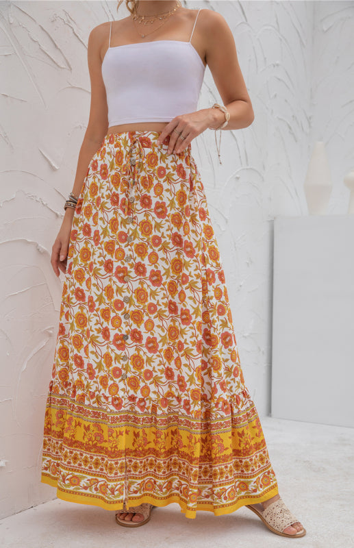 Ladies Casual Fashion Printed Skirt