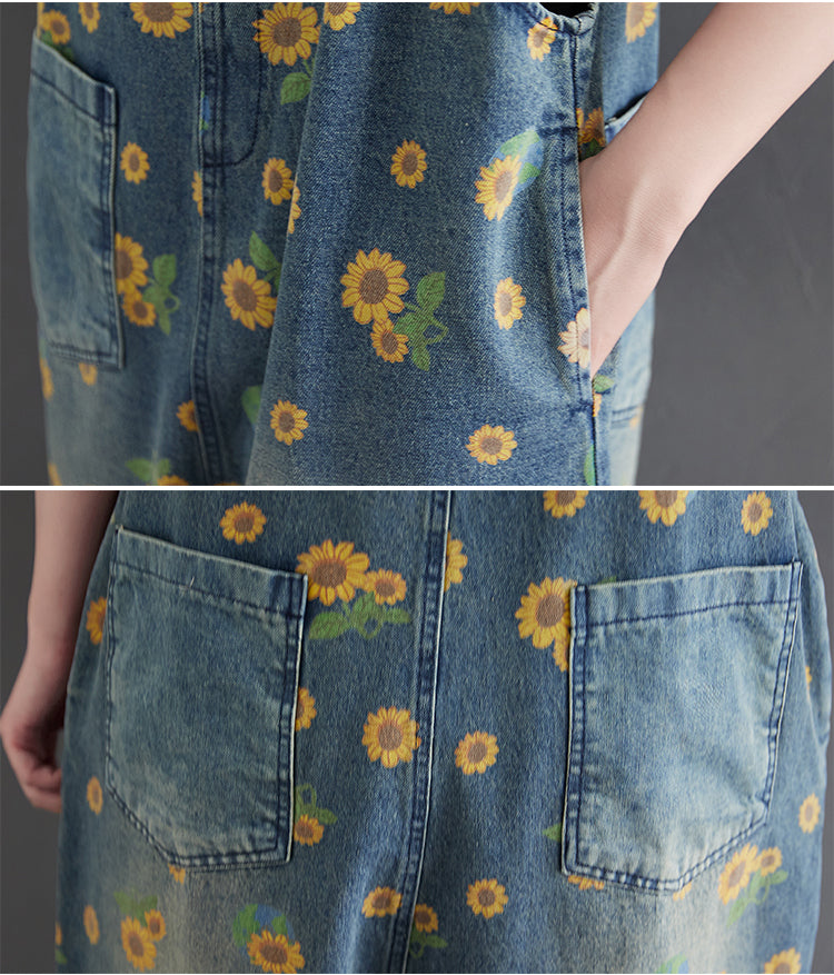 Sunflower Printed Overalls