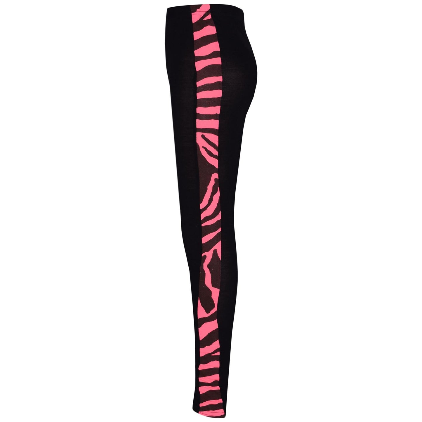 Kids Girls Legging Zebra Panelled Legging Trendy Party Fashion Dance Pants 7-13Y