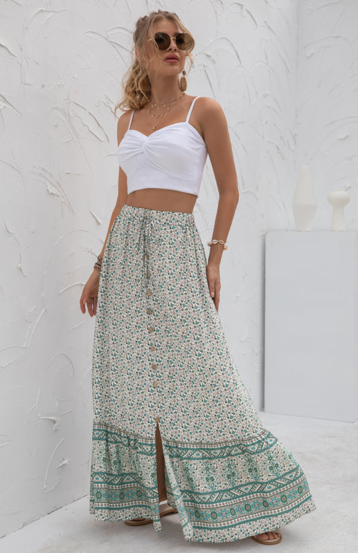 Ladies Casual Fashion Printed Skirt