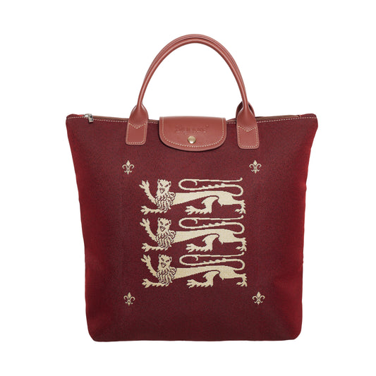Portable and Stylish 3 Lion Printed Red Foldaway Bag USA 2024
