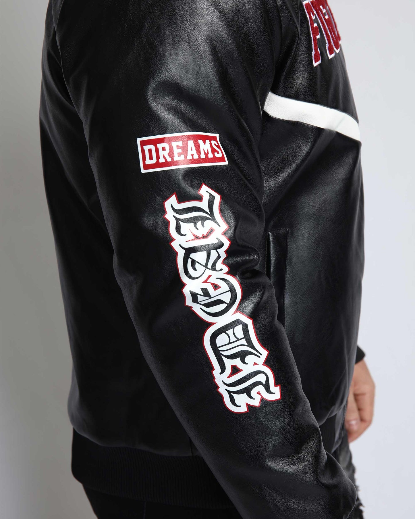 Baseball Jacket with Ribbed Collar