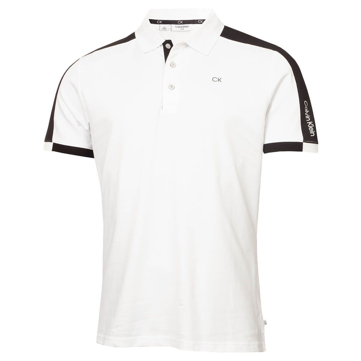 Calvin Klein Mens 2023 Miles Moisture Wicking Sustainable Golf Polo Shirt