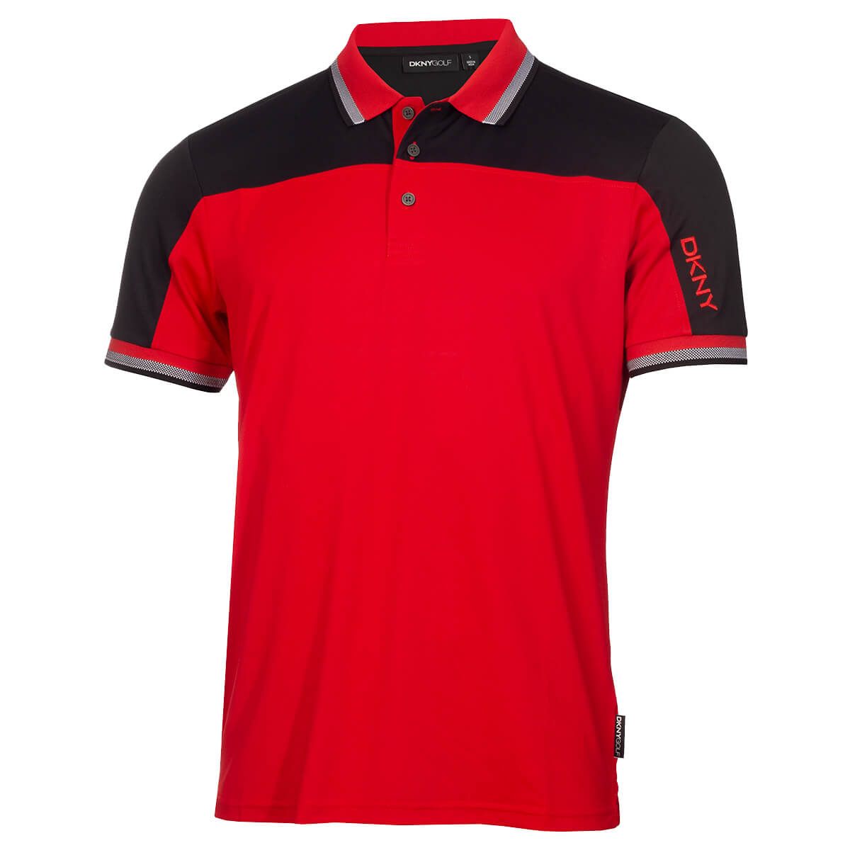 DKNY Mens Broadway Colour Block Lightweight Golf Polo Shirt 54% OFF RRP