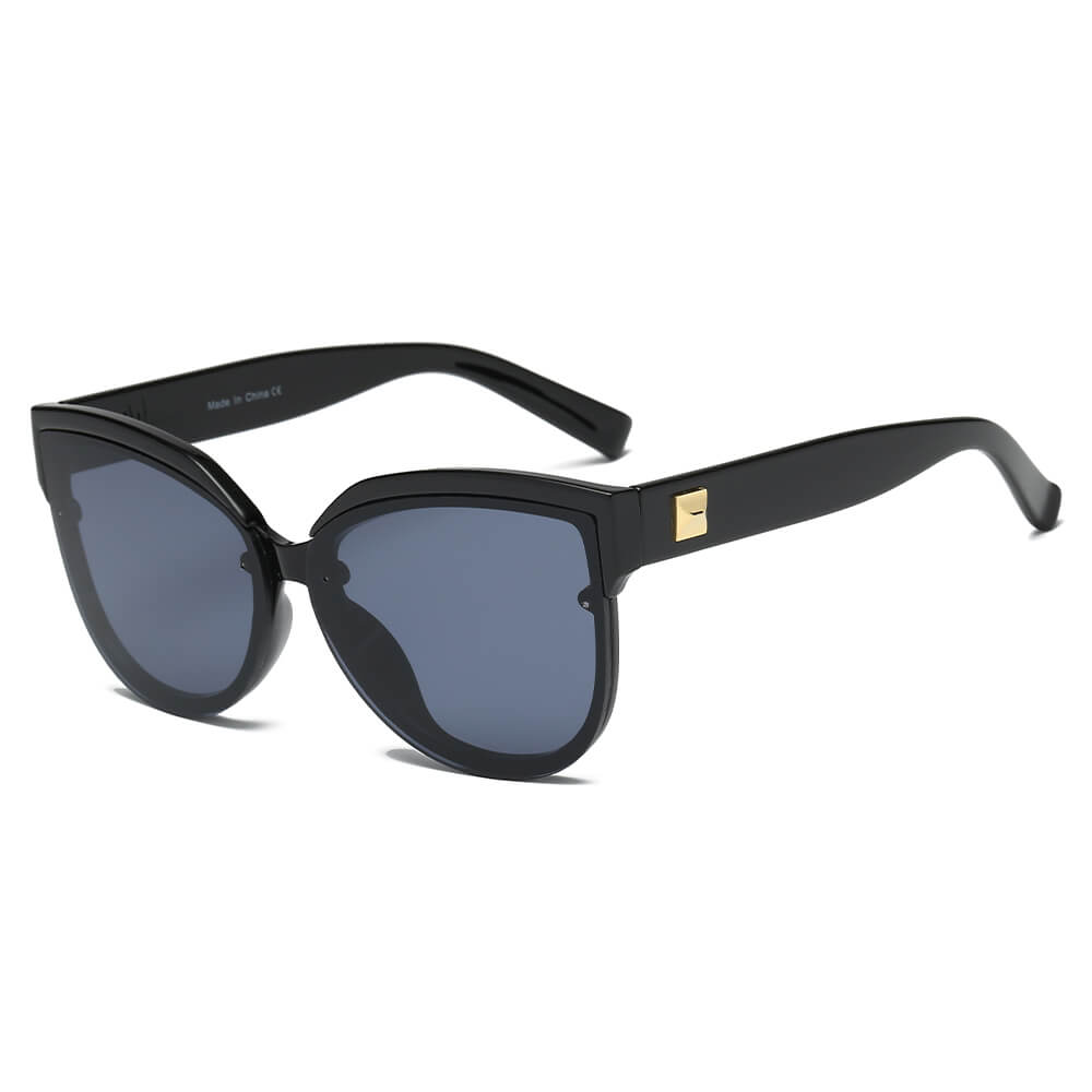 LENOIR | Women Oversized Mirrored Cat Eye Sunglasses-0