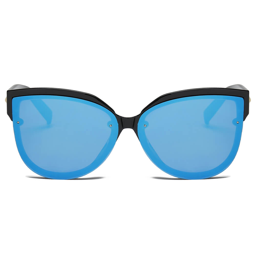 LENOIR | Women Oversized Mirrored Cat Eye Sunglasses-9