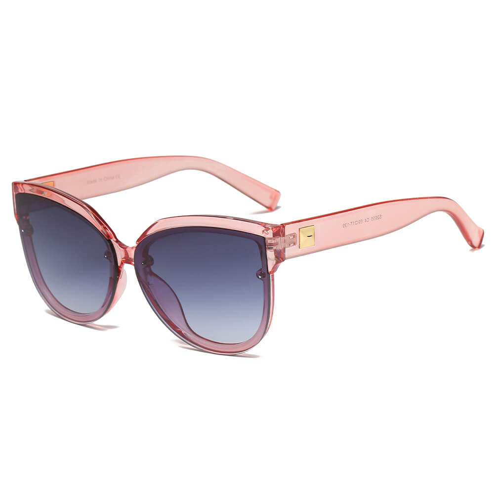 LENOIR | Women Oversized Mirrored Cat Eye Sunglasses-3