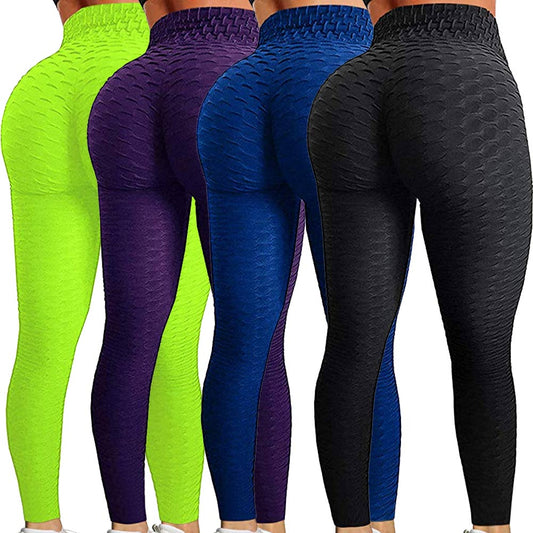 OEM Women's Jacquard Sportswear Activia Fitness Yoga Pants Scrunch Butt Lift Gym Yoga Skinny Tights Leggings For Women