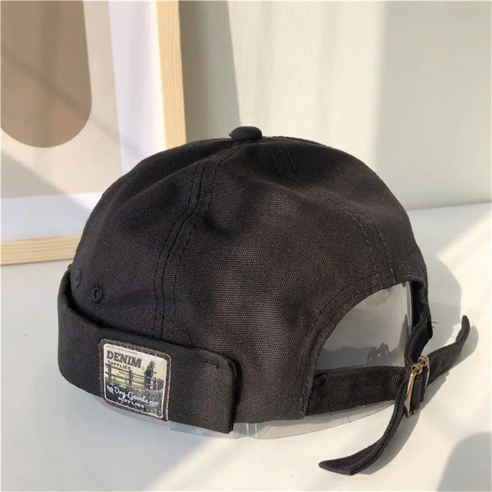 Men Docker Cap Retro Dome Melon Beanie Hats Adjustable Cotton Brimless Hat Hip Hop Hat Docker Hat