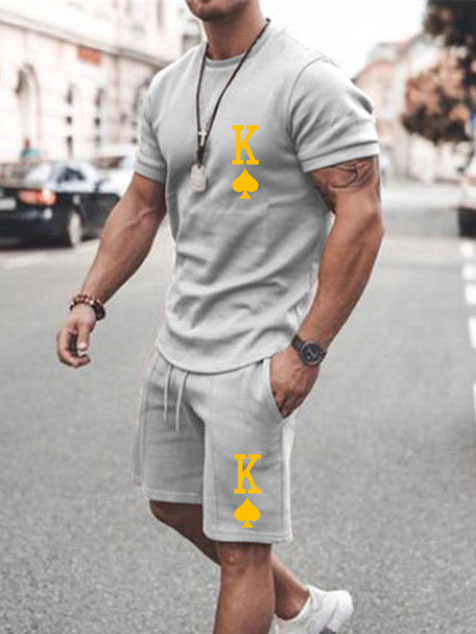 Exercise Letter Short Sleeve Workout Clothes