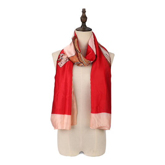 SF1583-RED Simple Style Scarf-0