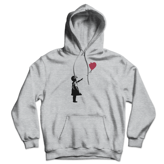 Banksy The Girl with a Red Balloon Artwork Unisex Hoodie-0