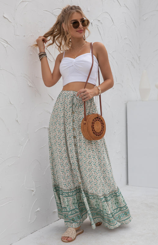 Ladies Casual Fashion Printed Skirt