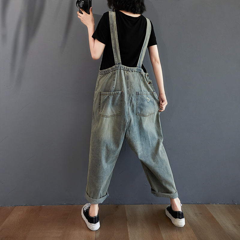 Multi-Pockets Wide Leg Jumpsuit