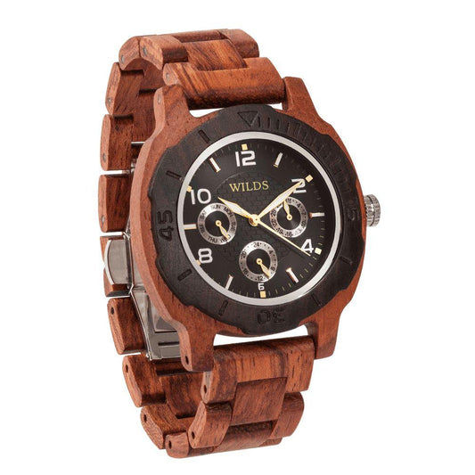 Men's Multi-Function Custom Kosso Wooden Watch - Personalize Your Watch-0