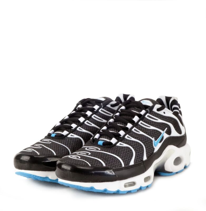 Nike Men's Air Max Plus Tuned TN Trainers Shoes Sneakers - Black & Blue