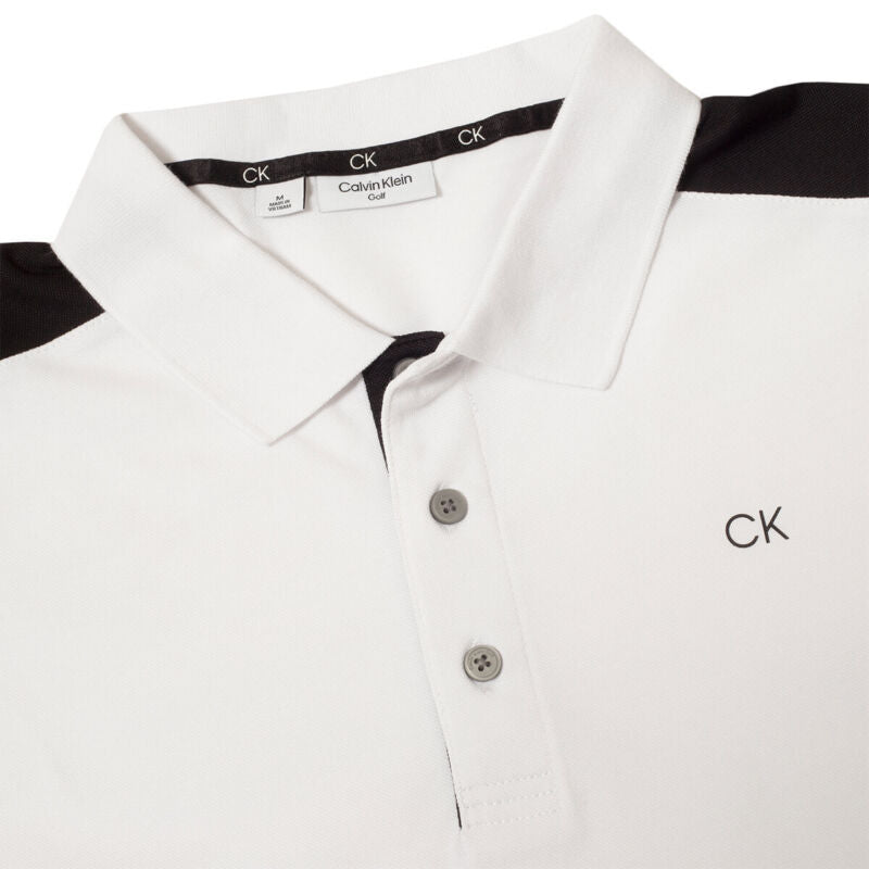 Calvin Klein Mens 2023 Miles Moisture Wicking Sustainable Golf Polo Shirt