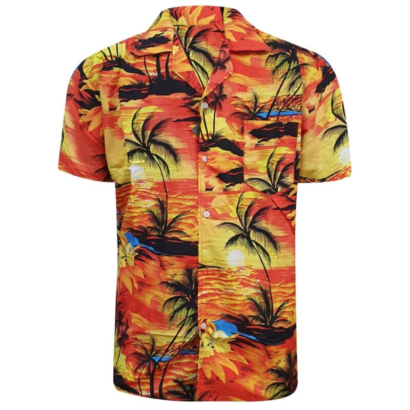 Men Hawaiian Shirt Palm Stag Beach Hawaii Aloha Party Summer Holiday Fancy Dress