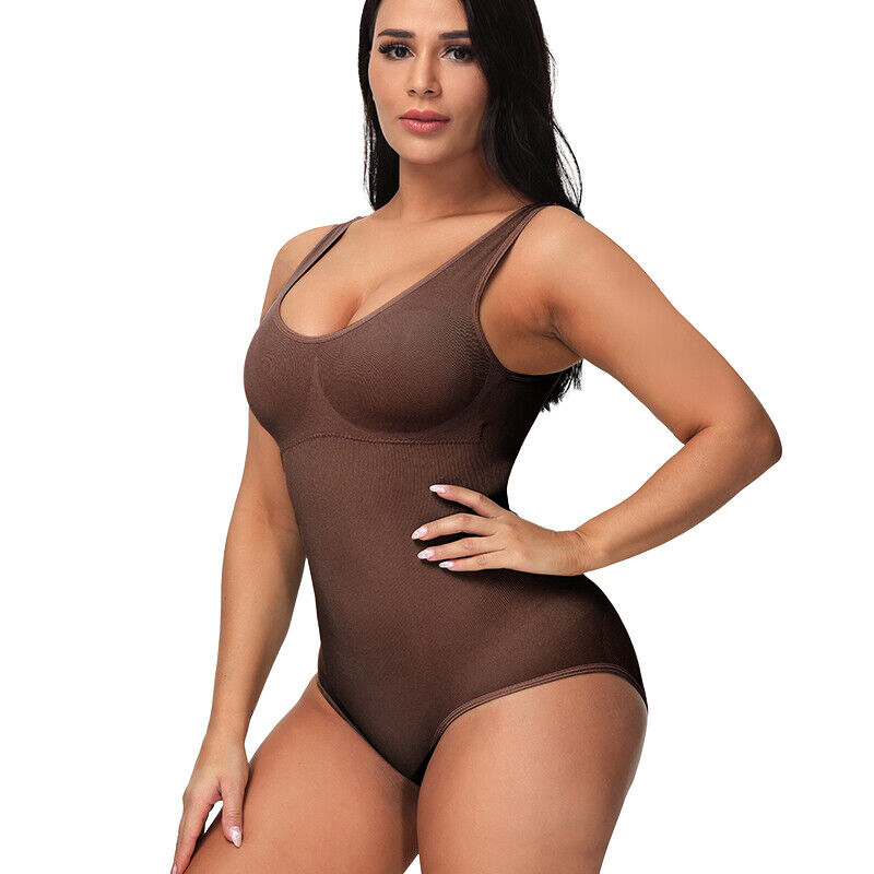 Women Trainer Tummy Control Firm Full Body Shaper Bodysuit Slimming Shapewear UK