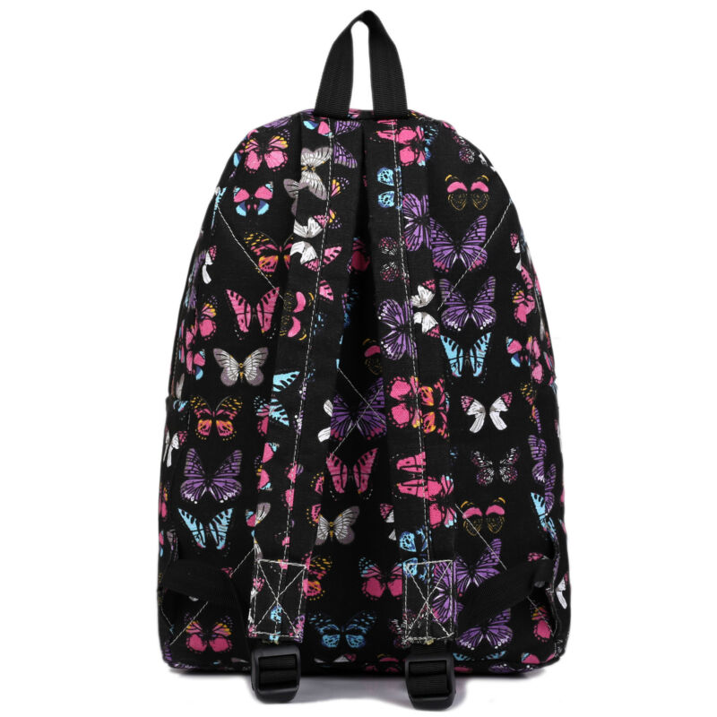 GIRLS BOYS RETRO BACKPACK SCHOOL RUCKSACK LAPTOP/TRAVEL/WORK BAG