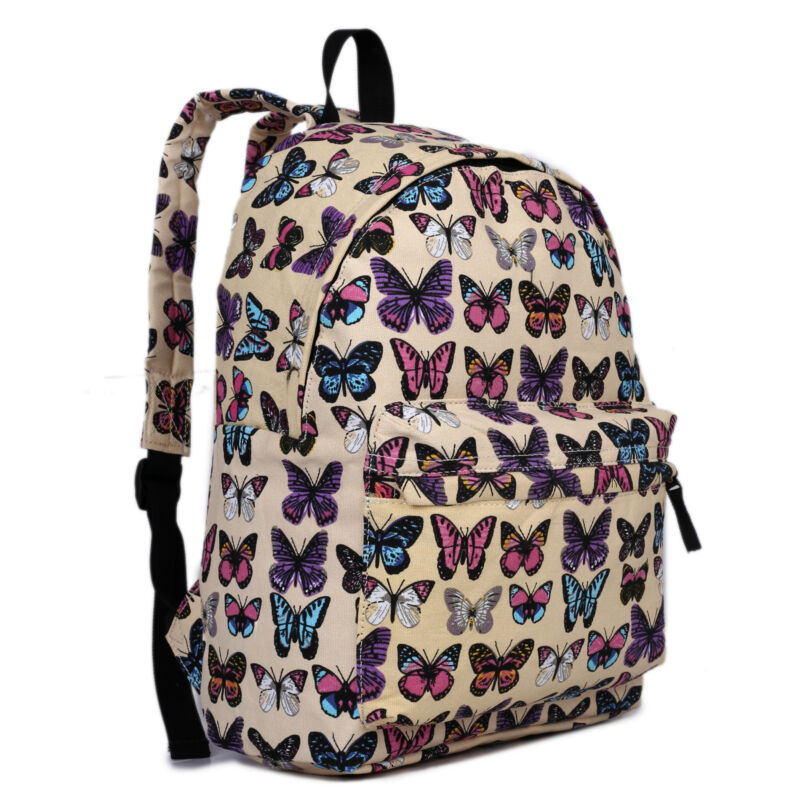 GIRLS BOYS RETRO BACKPACK SCHOOL RUCKSACK LAPTOP/TRAVEL/WORK BAG