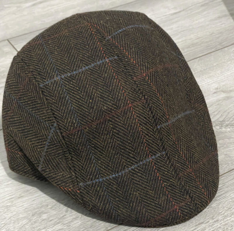 Mens Flat Cap Gatsby Tweed Baker Boy Hat Herringbone Newsboy Cap One Size