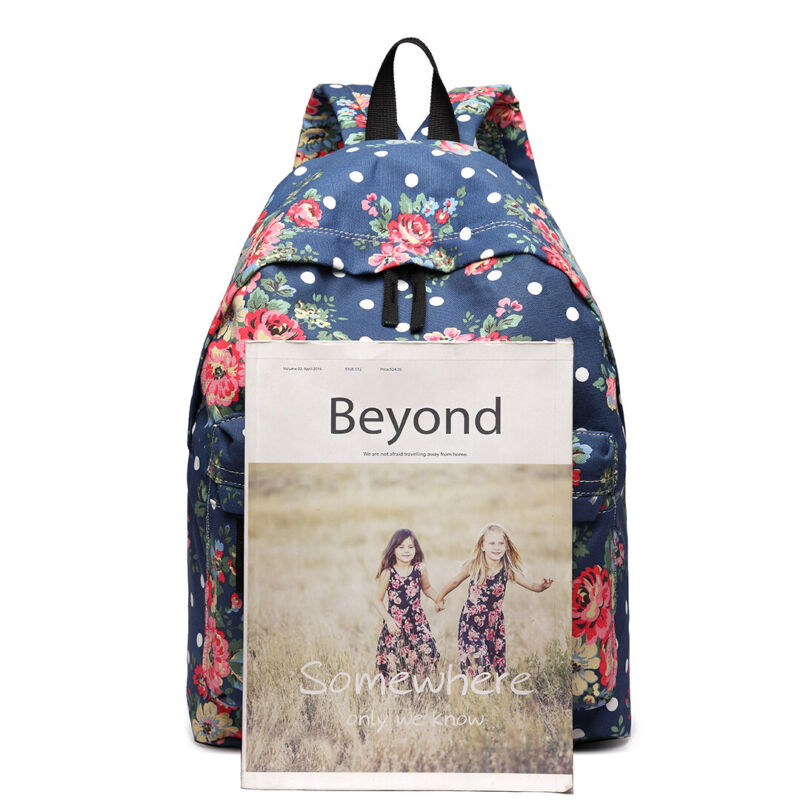 GIRLS BOYS RETRO BACKPACK SCHOOL RUCKSACK LAPTOP/TRAVEL/WORK BAG