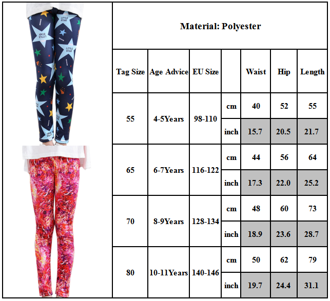 Kids Girls Abstract Floral Leggings Slim Fit Pants Fitness Sports Dance Trousers