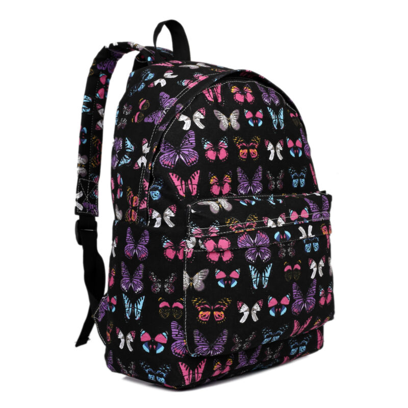 GIRLS BOYS RETRO BACKPACK SCHOOL RUCKSACK LAPTOP/TRAVEL/WORK BAG