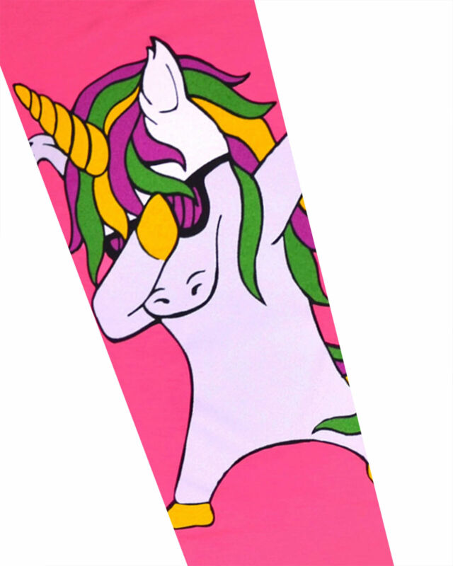 Girls Unicorn Leggings Kids Party Full Length Neon Trousers Pants Age 4-13 Years