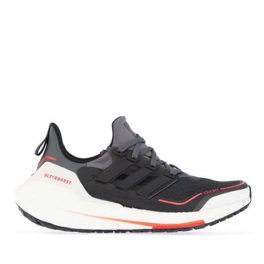 Men's adidas Ultraboost 21 COLD.RDY Sock Like Running Trainer Shoes in Grey