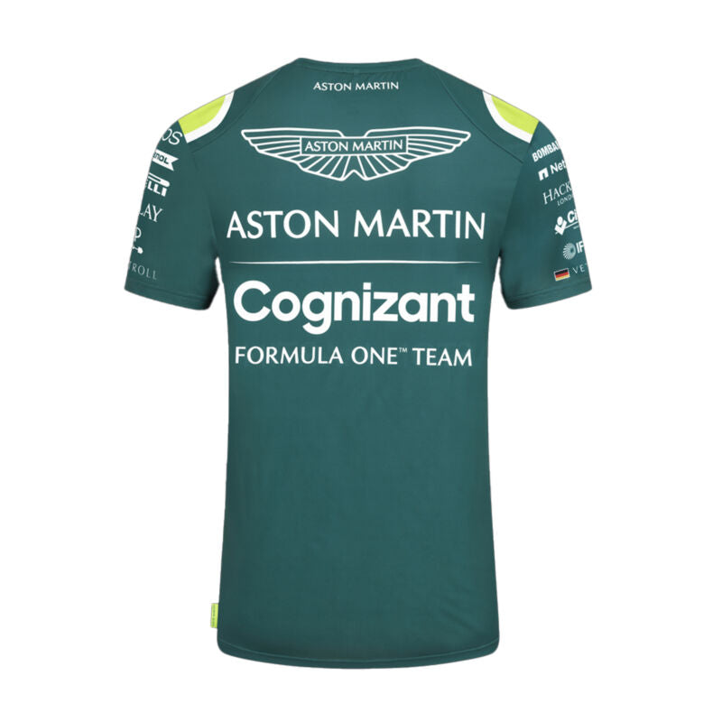 Aston Martin Cognizant F1 Official Team Short Sleeve Round Neck Green Mens