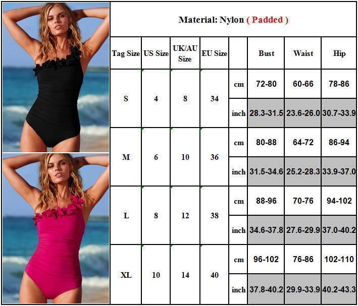 Womens One Piece Tummy Control Costume Monokini Swimming Swimsuit Swimwear UK